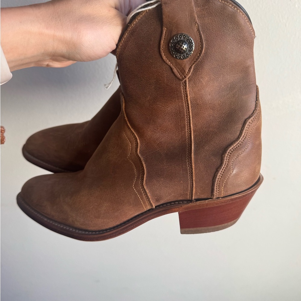 Brown Leather Western Boots - Picture 2 of 4
